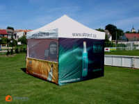 reklamní stan 2x2 standart + polobok opláštění 300g/m2