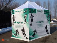 reklamní stan 2x3 standart + polobok,opláštění 300g/m2