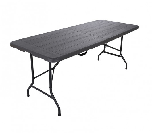 Skládací stůl 180x76cm imitace dřeva-půlený
