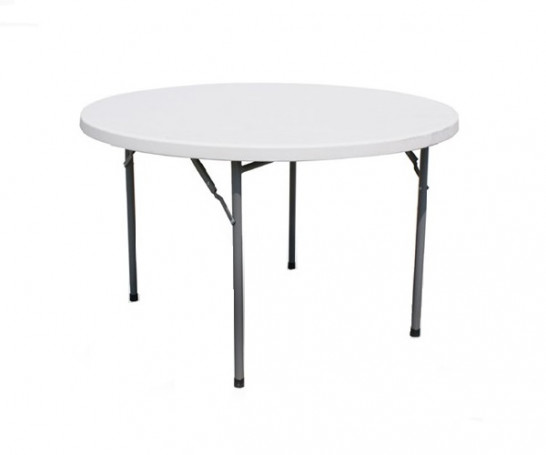 Kulatý skládací stůl bílý ⌀120cm