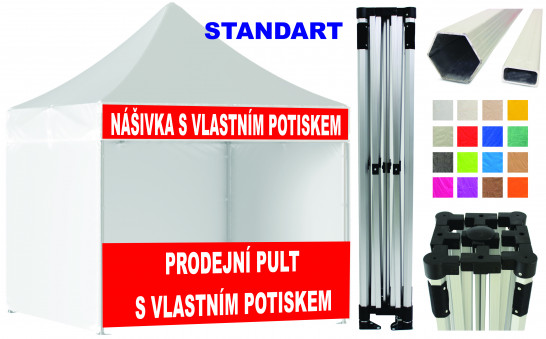 STAN 3X3 STANDART + potisk nášivky a pultu