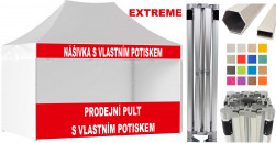 STAN 3x4,5 EXTREME + potisk nášivky a pultu