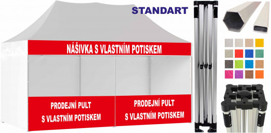 3X6 STANDART + potisk nášivky a pultu