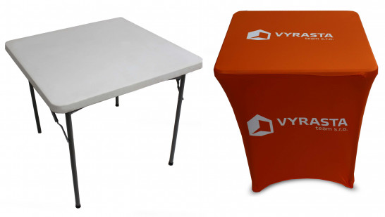 stůl 86x86 set s vlastním potiskem