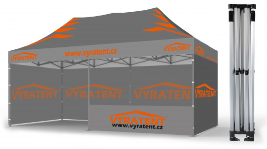 reklamní stan 3x6 standart + polobok