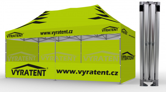 reklamní stan 3x6 premium extreme + 2x polobok